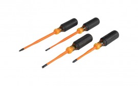 Klein Tools 33734INS 4-Piece Slim-Tip Insulated Screwdriver Set-