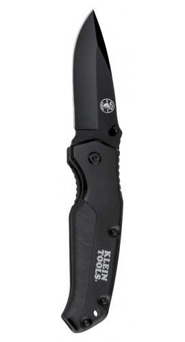 Klein Tools 44220 Black Pocket Knife with drop-point blade-