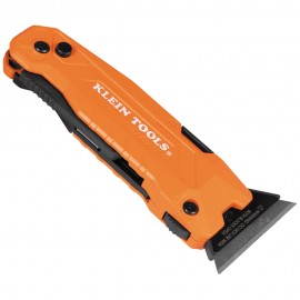 Klein Tools 44306 FLICKBLADE™ 2-in-1 Utility Knife / Scraper with Blade Storage-