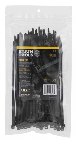 Klein Tools 450-200 Cable Ties, 7.75&amp;quot;, 100-pack-