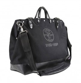 Klein Tools 510218SPBLK Canvas Deluxe Tool Bag, 13 pockets, 18&quot;-
