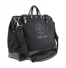 Klein Tools 510218SPBLK Canvas Deluxe Tool Bag, 13 pockets, 18"-