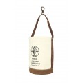 Klein Tools 5104S Leather-Bottom Canvas Bucket, swivel snap, 12&quot;-