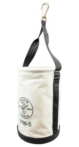 Klein Tools 5106S Straight Wall Bucket with swivel snap hook-