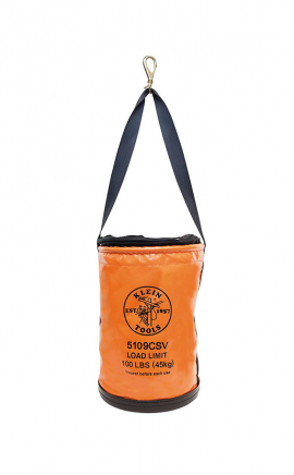 Klein Tools 5109CSV Vinyl Utility Tool Bucket with top close and swivel snap, 12&quot;-