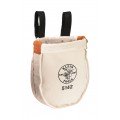 Klein Tools 5142P Canvas Utility Tool Bag, interior pocket, 9 x 8 x 10&quot;-