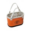 Klein Tools 5144BHHB Hard-Body 14-Pocket Oval Bucket, orange/white-