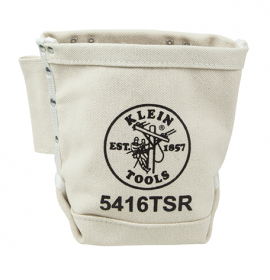 Klein Tools 5416TSR Bull-Pin/Bolt Bag with drain holes, 5 x 9 x 10&quot;-
