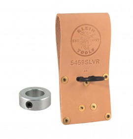 Klein Tools 5459SLVR Connecting Bar Holder with lock collar, leather, fits belts up to 3.5"-