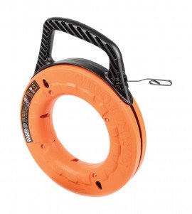Klein Tools 56002 Steel Fish Tape, 0.1875&quot; wide, 65&#039; long-