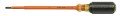 Klein Tools 601-7-INS Insulated Screwdriver with 3/16&amp;quot; cabinet tip and 7&amp;quot; shank-