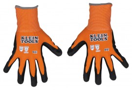 Klein Tools 60580 Knit Dipped Gloves, Cut Level A1, Touchscreen, Medium, 2-Pair-