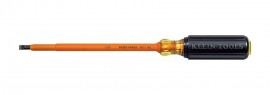 Klein Tools 605-7-INS Insulated Cabinet-Tip Screwdriver, 0.25&quot;, 7&quot; shank-