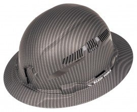Klein Tools 60626 Hard Hat, Premium KARBN&amp;trade; Pattern, Vented Full Brim, Class C-