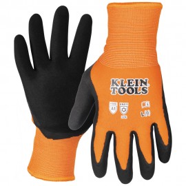 Klein Tools 60836 Winter Knit Dipped Gloves, Cut Level A1, Touchscreen, Large-