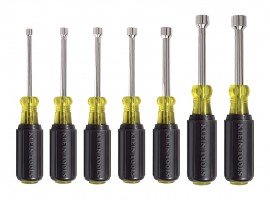 Klein Tools 631 Nut Driver Set with 3&amp;quot; shaft, 7-pieces-