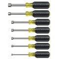 Klein Tools 631m Nut Driver Set with magnetic tip and 3&amp;quot; shaft, 7 pieces-