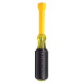Klein Tools 640-1/4 Coated Nut Driver, 0.25", 3" hollow shaft-