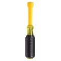Klein Tools 640-3/8 Coated Nut Driver, 0.375", 3" hollow shaft-