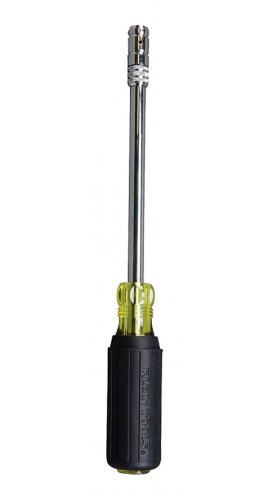 Klein Tools 65129 2-in-1 Hex Head Slide Drive Nut Driver, 6&quot; shank, 0.25 and 0.3125&quot;-