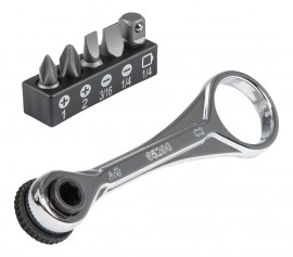 Klein Tools 65200 5-Piece Slim-Profile Mini Ratchet Set-