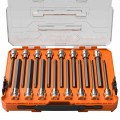 Klein Tools 652216HEXL Long Hex Bit Socket Set, SAE and Metric, 16-Piece-