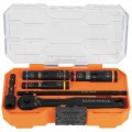 Klein Tools 65238 KNECT™ Essential Deep-Well Heavy-Duty Flip Socket Set, SAE 7-Piece-