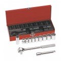 Klein Tools 65510 Socket Wrench Set, 0.5&quot; drive, 12 pieces-