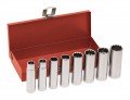 Klein Tools 65514 Deep Socket Wrench Set, 0.5&quot; drive, 8 pieces-