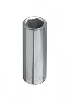 Klein Tools 65614 Deep 6-Point Socket, 0.375&quot;, 0.25&quot; drive-