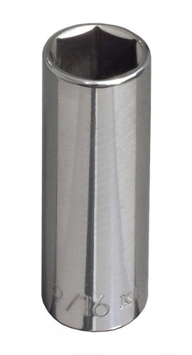 Klein Tools 65712 Deep 6-Point Socket, 0.5&quot;, 0.375&quot; drive-