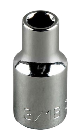 Klein Tools 65809 Standard 12-Point Socket, 1&quot;, 0.5&quot; drive-