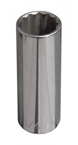 Klein Tools 65826 Deep 12-Point Socket, 0.5625", 0.5" drive-
