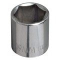 Klein Tools 65917 Metric 6-Point Socket, 17 mm, 0.38&quot; drive-