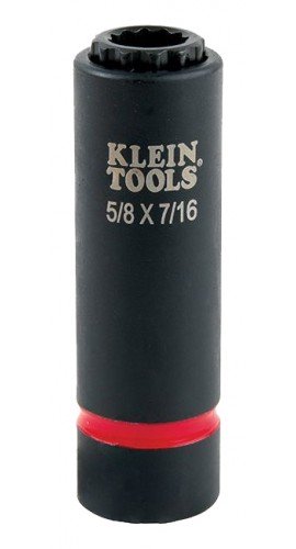 Klein Tools 66012 2-in-1 Impact Socket, 12-point, &amp;frac58; and 7/16&amp;quot;-