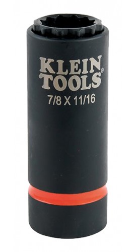 Klein Tools 66014 2-in-1 Impact Socket, 12-point, &amp;frac78; and 11/16&amp;quot;-