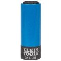 Klein Tools 66030 2-in-1 Coated Impact Socket, 12-Point, 3/4 and 9/16-Inch-