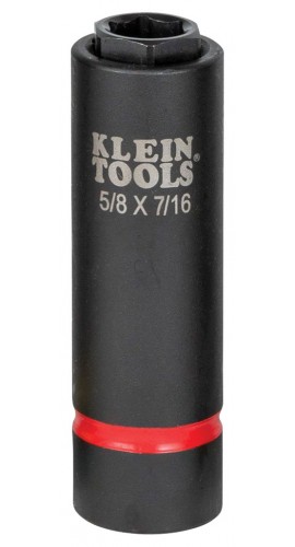 Klein Tools 66062 2-in-1 Impact Socket, 6-Point, 5/8 and 7/16-Inch-