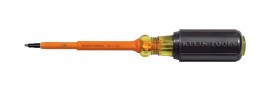 Klein Tools 661-4-INS Insulated Square-Tip Screwdriver, #1, 4" shank-