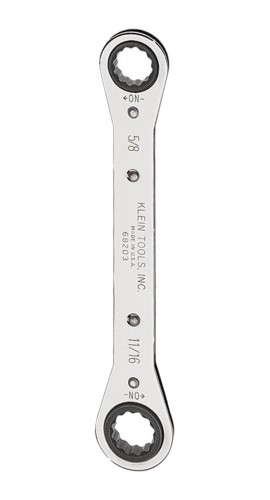 Klein Tools 68203 Reverse Ratcheting Box Wrench, 0.625 x 0.6875&quot;-