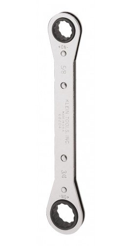 Klein Tools 68204 Ratcheting Box Wrench, 0.625 x 0.75"-