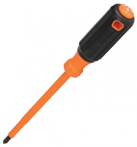 Klein Tools 6836INS Insulated Screwdriver, #2 Phillips tip, 6&amp;quot; round shank-