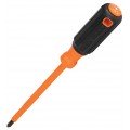 Klein Tools 6836INS Insulated Screwdriver, #2 Phillips tip, 6&amp;quot; round shank-