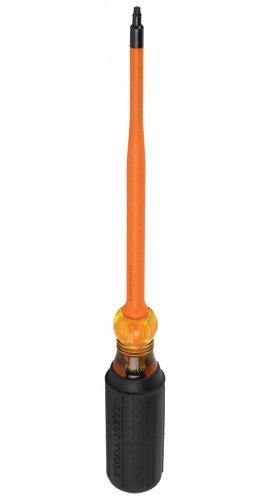 Klein Tools 6986INS Slim-Tip 1000V Insulated Screwdriver, #1 Square, 6-Inch Round Shank-