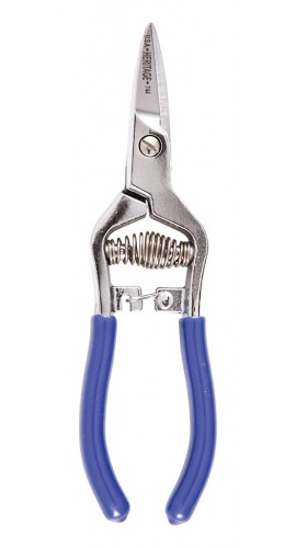 Klein Tools 744 Spring Action Snip, serrated, ambidextrous-