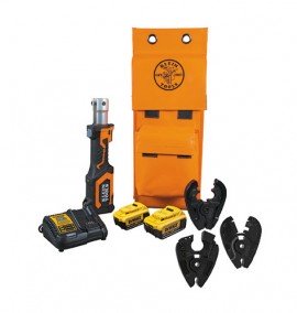 Klein Tools BAT207T4H Battery-Operated Cutter/Crimper, BG die/D3 groove-