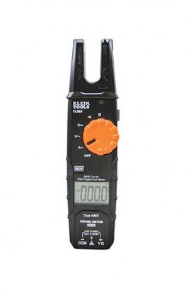 Klein Tools CL360 AC Auto-Ranging Electrical Tester, open-jaw fork, 200 A-