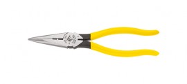 Klein Tools D203-8N Long Nose Side Cutting Pliers, stripping, 8"-