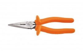 Klein Tools D203-8N-INS Insulated Long-Nose Pliers, side-cutting/stripping-
