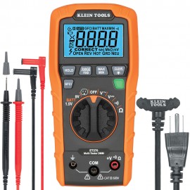 Klein Tools ET270 Auto-Ranging Digital Multi-Tester with Standard/GFCI Receptacle Tester-